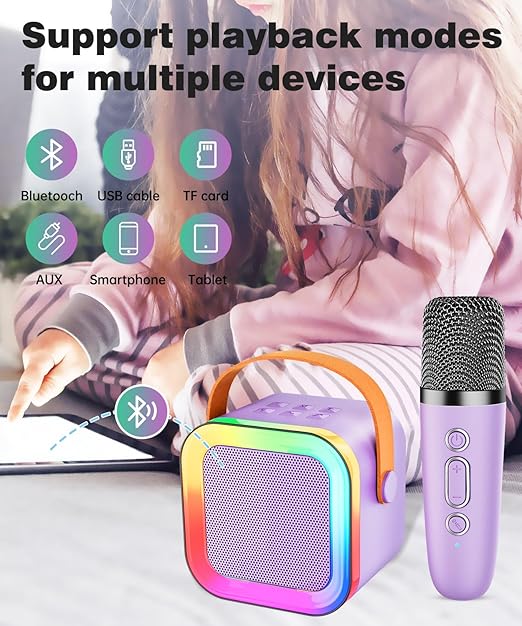 Mini Karaoke Machine Speaker for Kids Adults